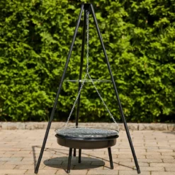Grill ogrodowy trójnóg IGNIS z paleniskiem i rusztem, 151 cm