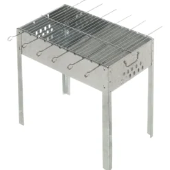 Grill węglowy ze szpikulcami MUSTANG, 50 x 30 cm