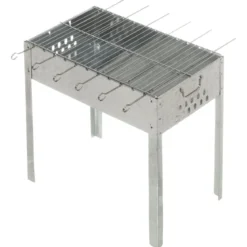 Grill węglowy ze szpikulcami MUSTANG, 50 x 30 cm