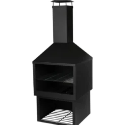 Grill z wysokim kominem, 118 cm