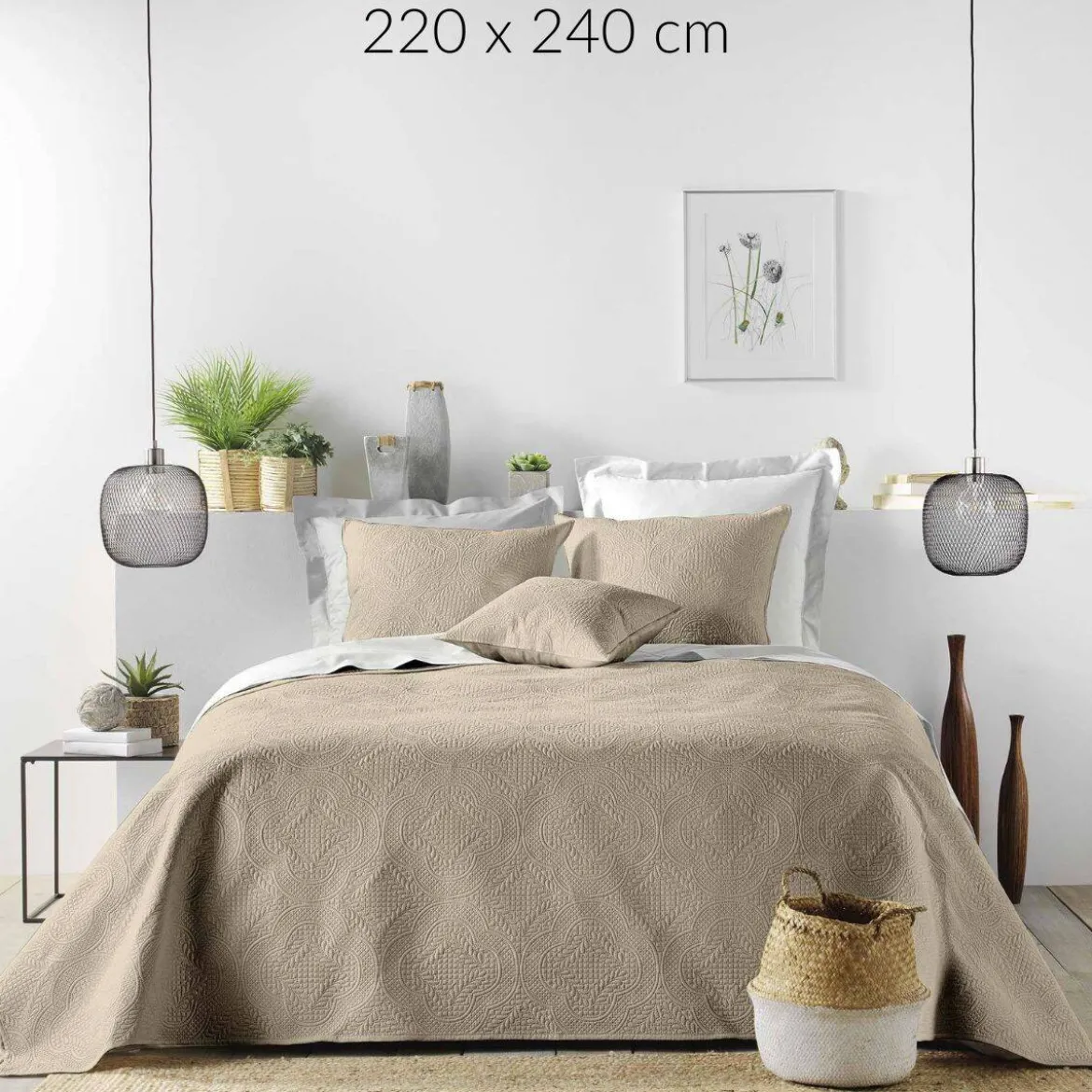 Gruba narzuta na łóżko COLOMBINE, 220 x 240 cm