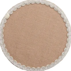 Jutowa podkładka pod talerz DARLA, Ø 38 cm