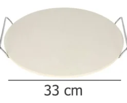Kamień do pieczenia pizzy, chleba + metalowa podstawka do podawania