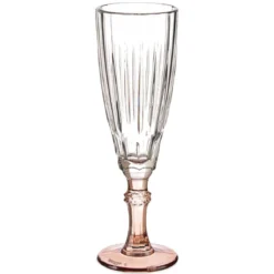 Kieliszek do szampana z kolorową nóżką, 170 ml, 6 sztuk