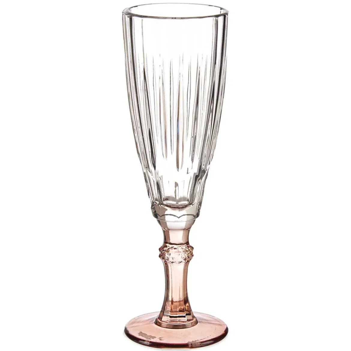 Kieliszek do szampana z kolorową nóżką, 170 ml, 6 sztuk