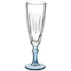 Kieliszek do szampana z kolorową nóżką, 170 ml, 6 sztuk