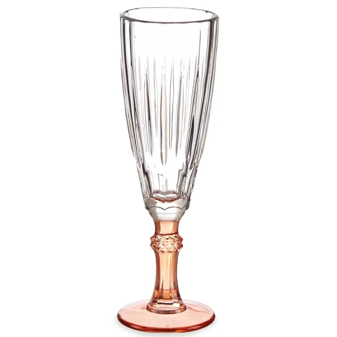 Kieliszek do szampana z kolorową nóżką, 170 ml, 6 sztuk