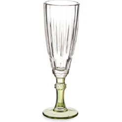 Kieliszek do szampana z kolorową nóżką, 170 ml, 6 sztuk