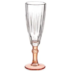 Kieliszek do szampana z kolorową nóżką, 170 ml, 6 sztuk
