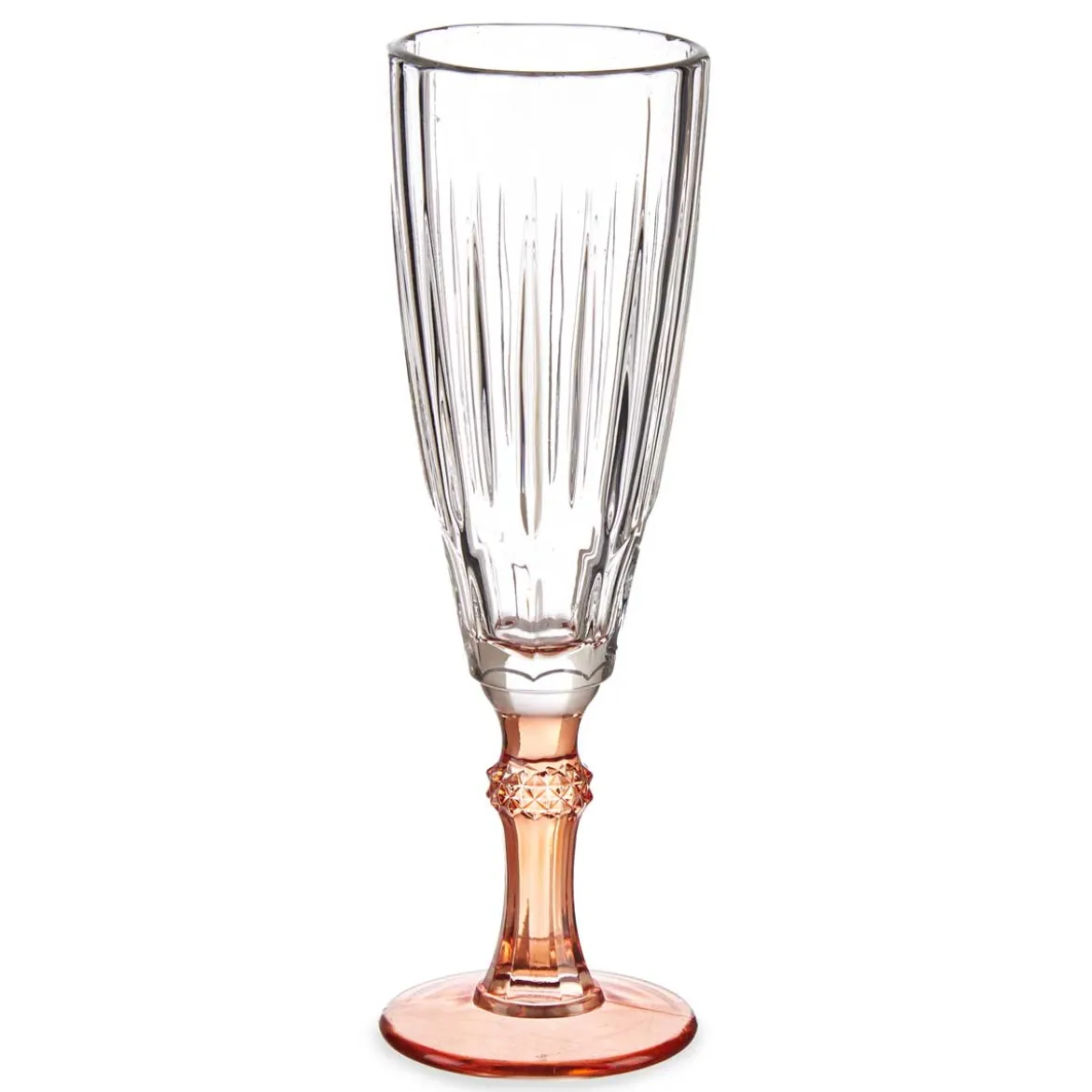 Kieliszek do szampana z kolorową nóżką, 170 ml, 6 sztuk