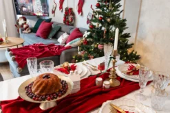 Kieszonki na sztućce świąteczne Choinki, 4 sztuki