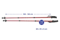 Kije trekkingowe składane, 60 -120 cm
