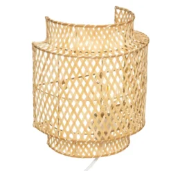 Kinkiet boho LIBY, klosz bambus, 28 cm