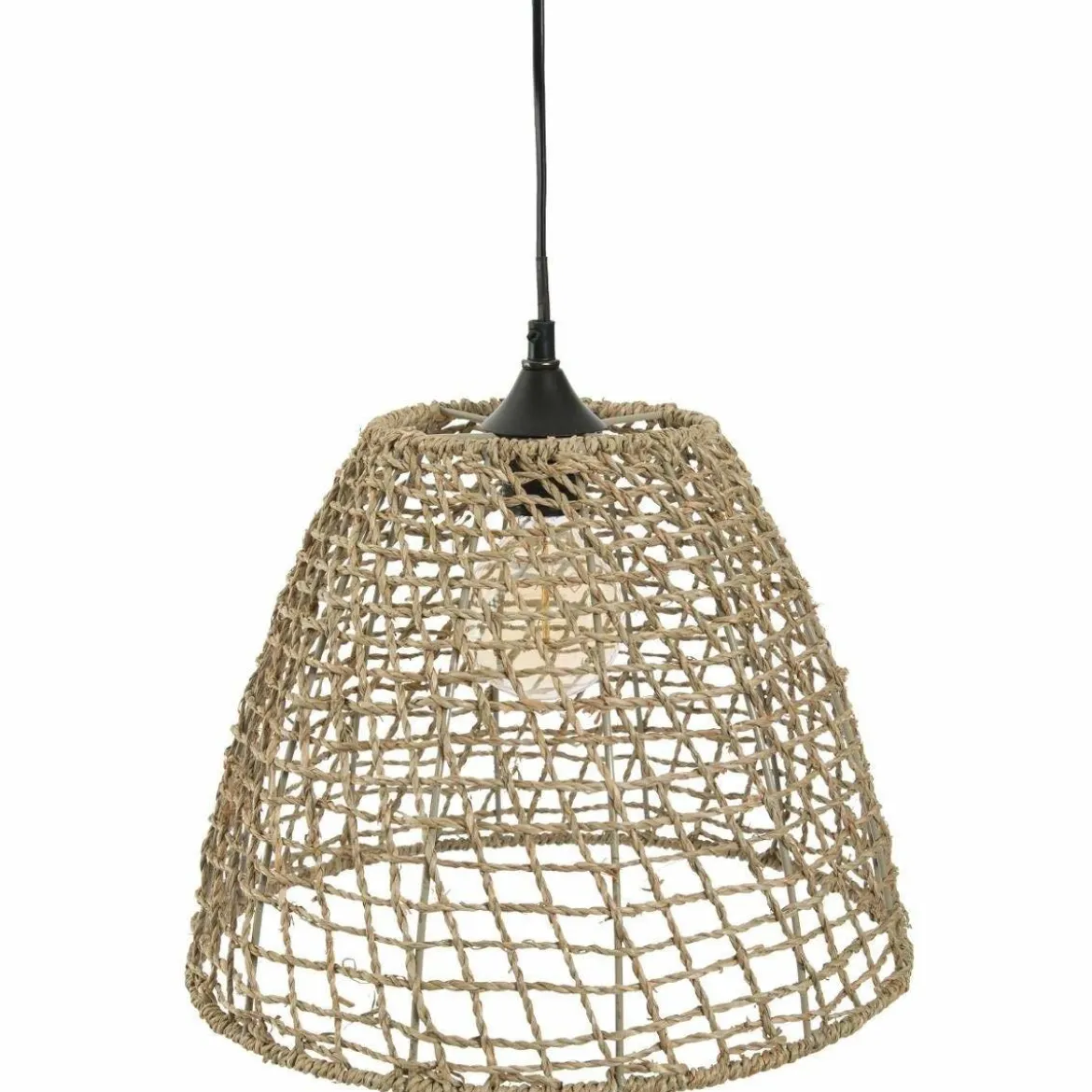 Klosz z trawy morskiej JADA, lampa stożkowa, Ø 35 cm