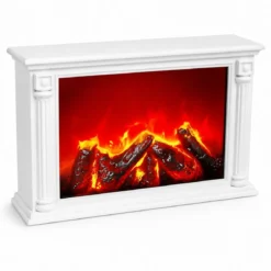 Kominek dekoracyjny LED w stylu klasycznym, 10 x 33 x 21 cm