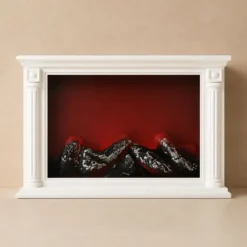 Kominek dekoracyjny LED w stylu klasycznym, 10 x 33 x 21 cm