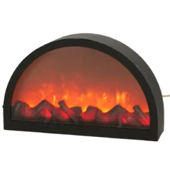 Kominek dekoracyjny z efektem płomieni, zasilanie USB, 41 x 10 x 25 cm