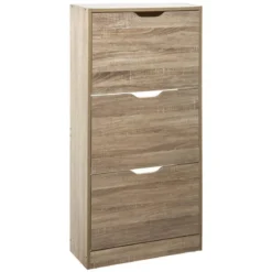Komoda na buty drewniana, 60x24x118 cm