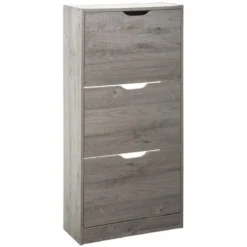 Komoda na buty drewniana, 60x24x118 cm
