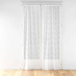 Komplet dwóch firan ze wzorem liści, MANON, 70 x 240 cm