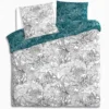 Komplet dwustronnej pościeli bawełnianej w piękny roślinny wzór w rozmiarze 240 cm x 220 cm