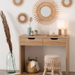 Komplet luster dekoracyjnych z wikliny, Ø 28 cm, 3 sztuki