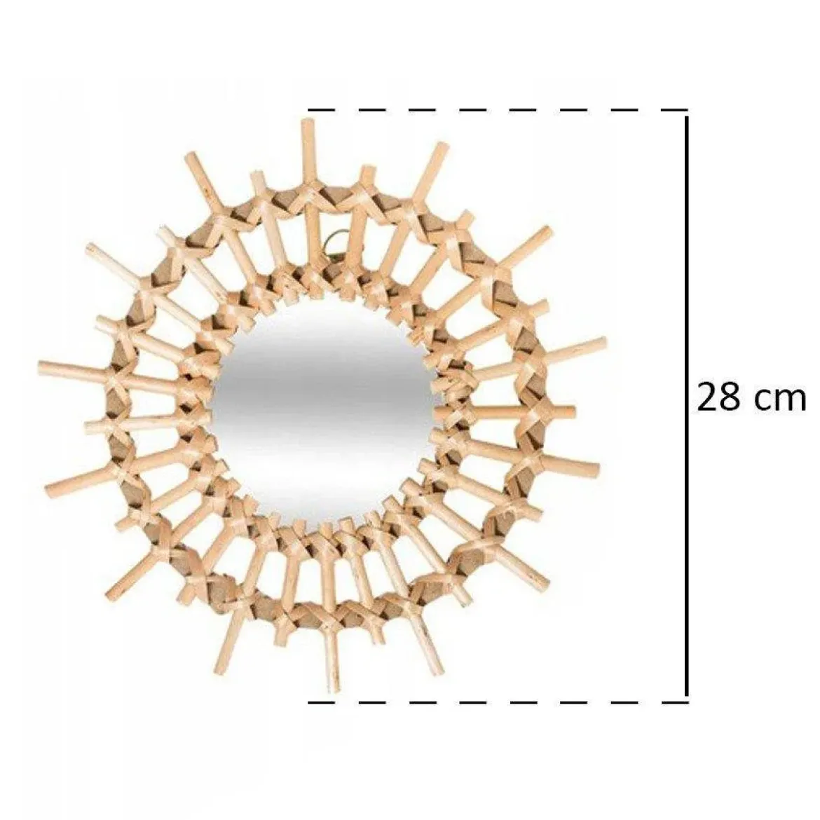 Komplet luster dekoracyjnych z wikliny, Ø 28 cm, 3 sztuki