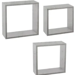 Komplet trzech półek dekoracyjnych ściennych CUBE L