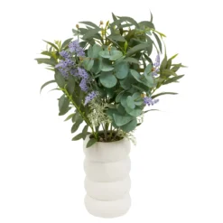 Kompozycja z eukaliptusa i lawendy UDA, wys. 68 cm, ceramiczna doniczka