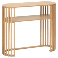 Konsola z półką, lamele, SLAT, 100 cm