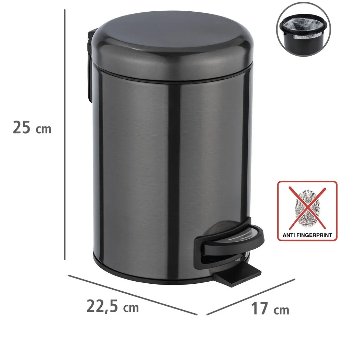 Kosz łazienkowy LEMAN, 3 L, WENKO
