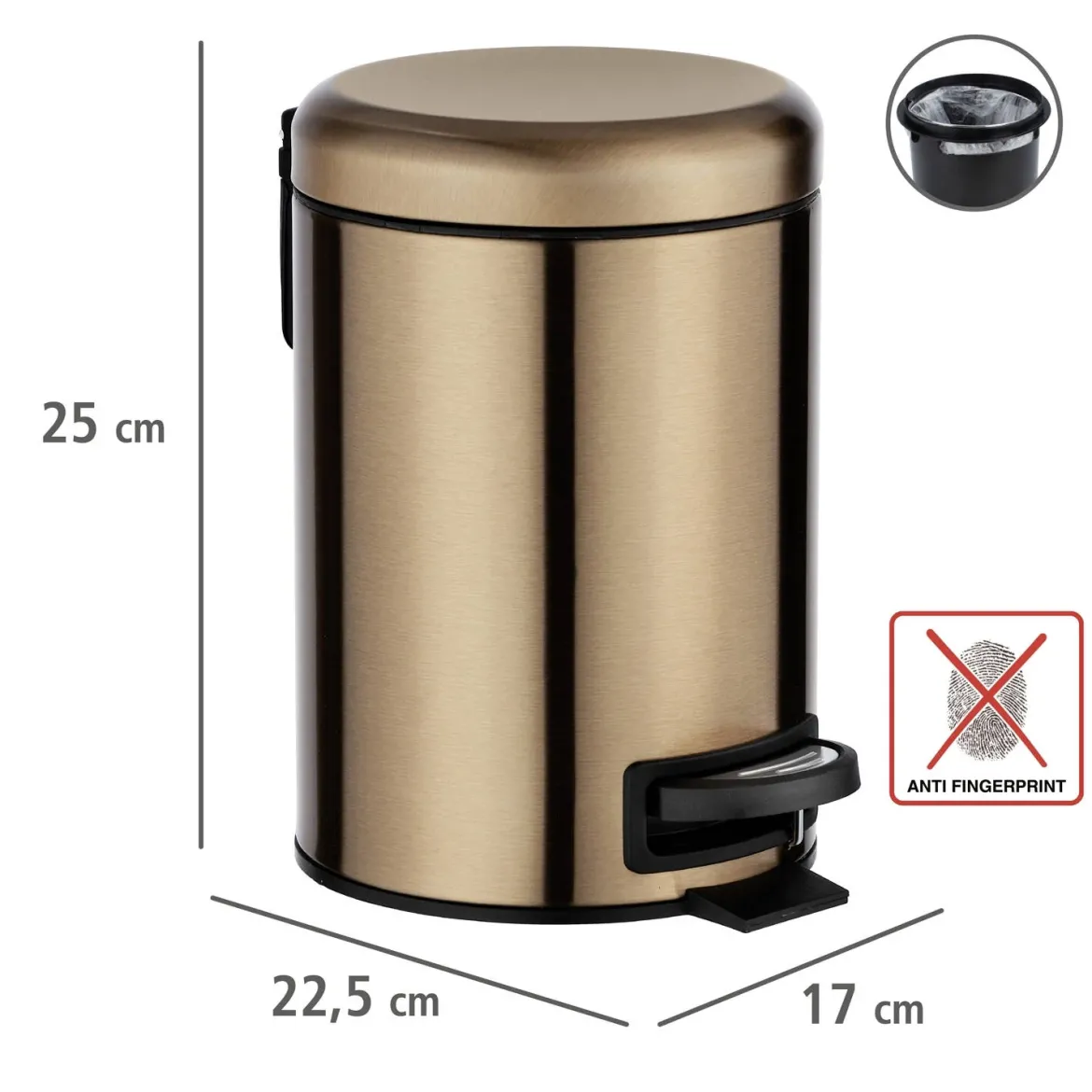 Kosz łazienkowy LEMAN, 3 L, WENKO