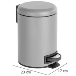Kosz łazienkowy LEMAN MATT, pojemnik na śmieci, 3 l, WENKO