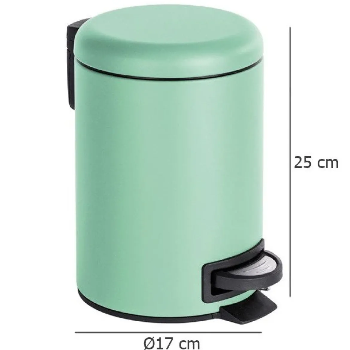 Kosz łazienkowy LEMAN MATT, pojemnik na śmieci, 3 l, WENKO