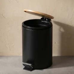 Kosz łazienkowy z bambusem ZETRU, 3 l