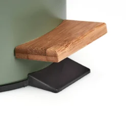 Kosz łazienkowy z metalu i bambusa, Ø 16,8 cm