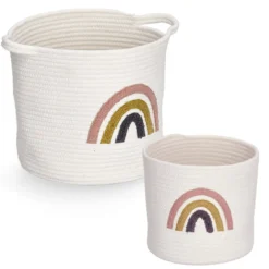 Kosz do przechowywania z plecionki RAINBOW, Ø 25 cm