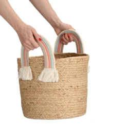 Kosz do przechowywania z plecionej trawy morskiej, Ø 30 cm