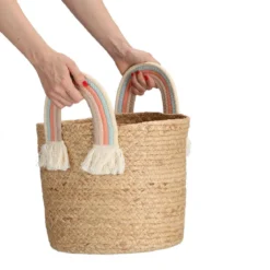 Kosz do przechowywania z plecionej trawy morskiej, Ø 30 cm