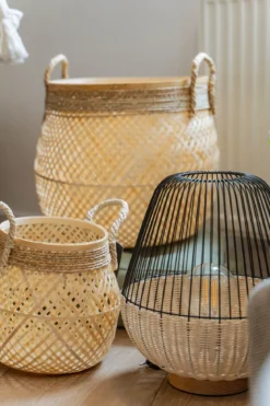 Kosze do przechowywania ROPE, plecionka, 3 sztuki