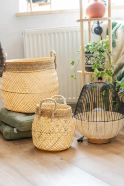 Kosze do przechowywania ROPE, plecionka, 3 sztuki