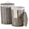 Kosze wiklinowe z materiałową wyściółką RUSTIC, 2 sztuki