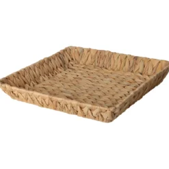 Kosz kwadratowy pleciony z hiacyntu wodnego BRAID, 29 x 29 cm