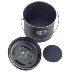 Kosz na kompost, 3 wymienne filtry neutralizujące zapachy, 6 l, Nero, WENKO