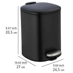 Kosz na śmieci ALASSIO, z pedałem i funkcją Easy-Close, 5 L, WENKO