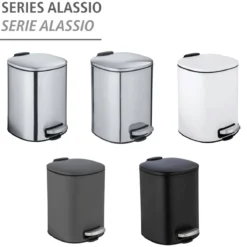 Kosz na śmieci ALASSIO, z pedałem i funkcją Easy-Close, 5 L, WENKO