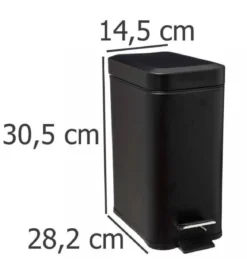 Kosz na śmieci łazienkowy, matowy, 5 L