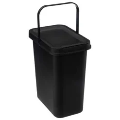 Kosz na śmieci, czarny, 12 l