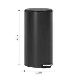 Kosz na śmieci metalowy DELTA, z neutralizatorem zapachów, 30 l