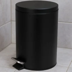 Kosz na śmieci NONI metalowy z pokrywą, 5 l